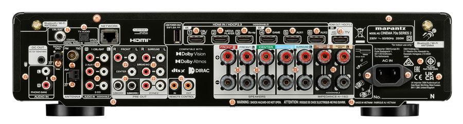 Marantz Cinema 70s Serie 2 nero sintoamplificatore 7.2 slim
