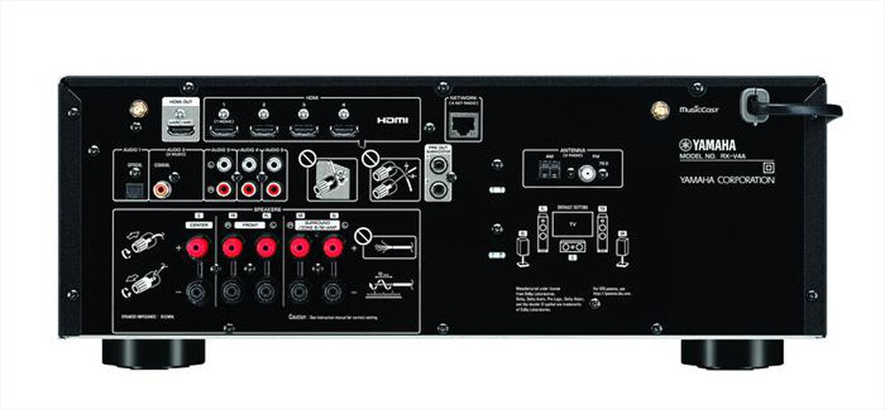 Yamaha RX-V4A nero sintoamplificatore av 5.2 con music cast NUOVO