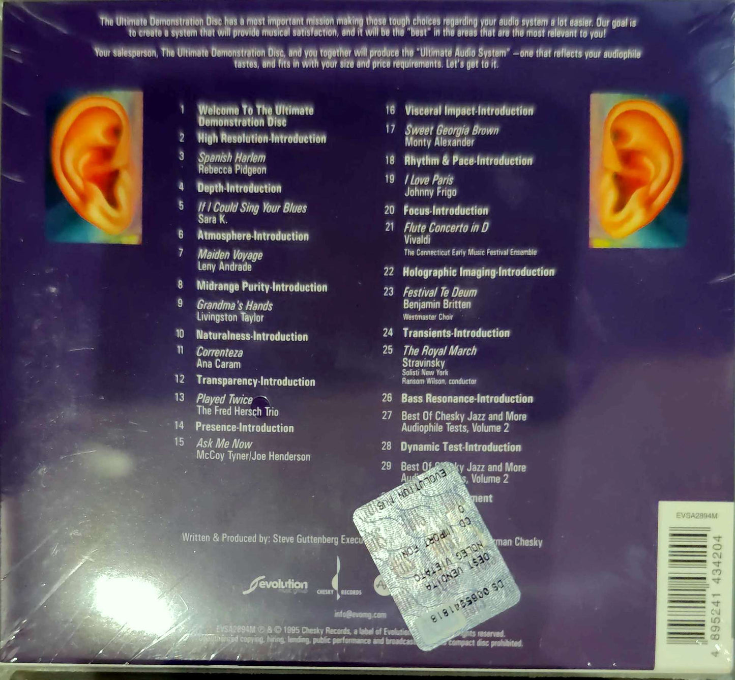 Chesky Records The Ultimate Demonstration disc MQA CD