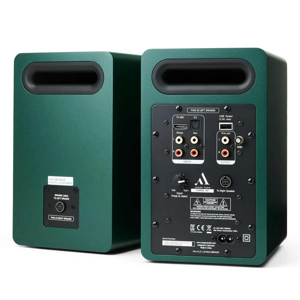 Argon Audio Fenris A4 verde diffusori attivi da scaffale