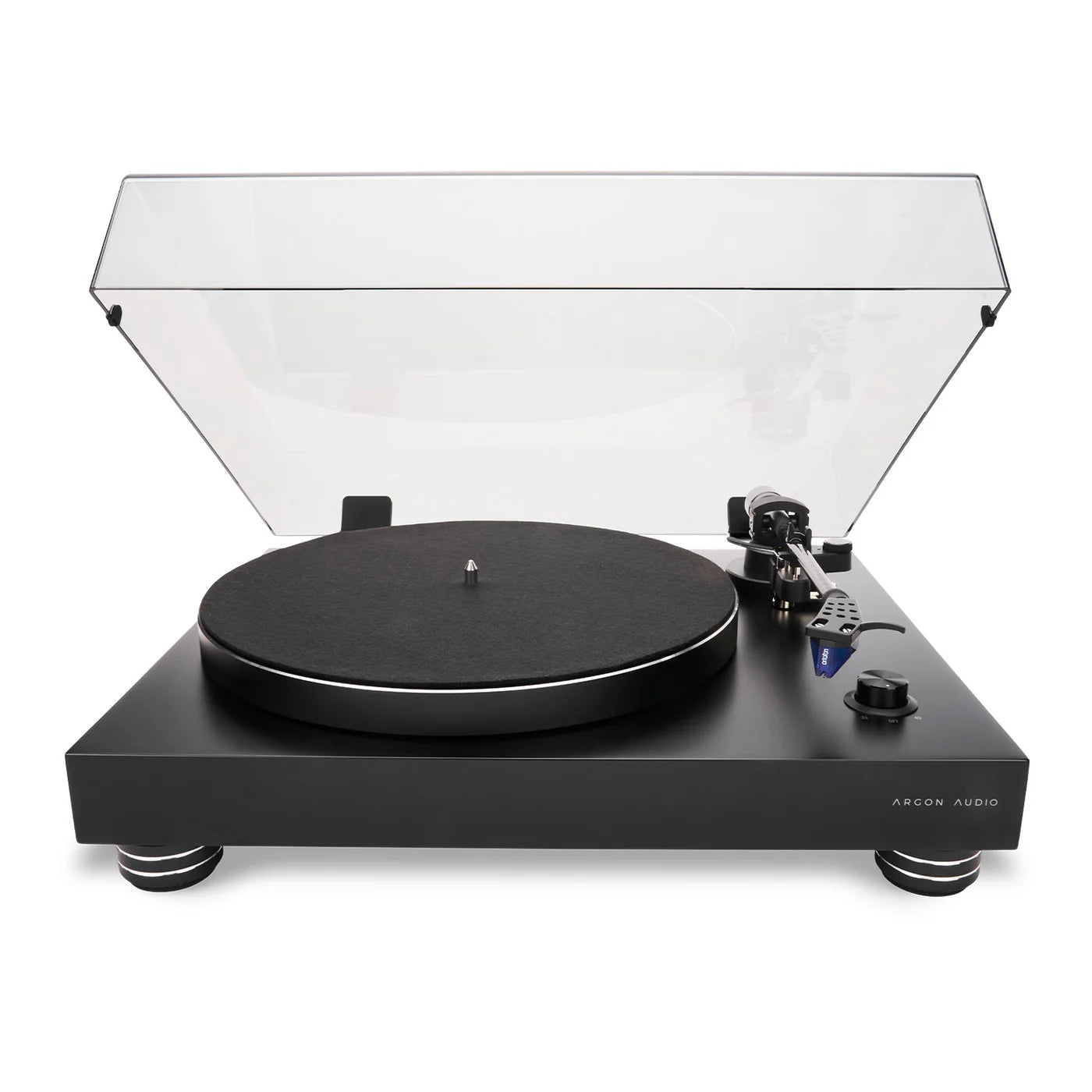Argon Audio TT-4 MK2 nero giradischi con fono integrato e ortofon 2mblu