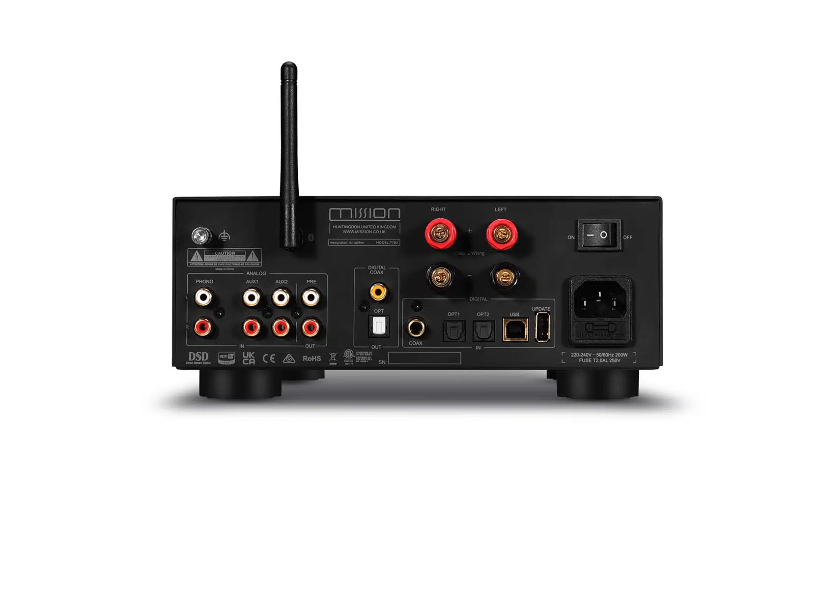 Mission 778x nero amplificatore con fono e dac ES9018K2M e BT
