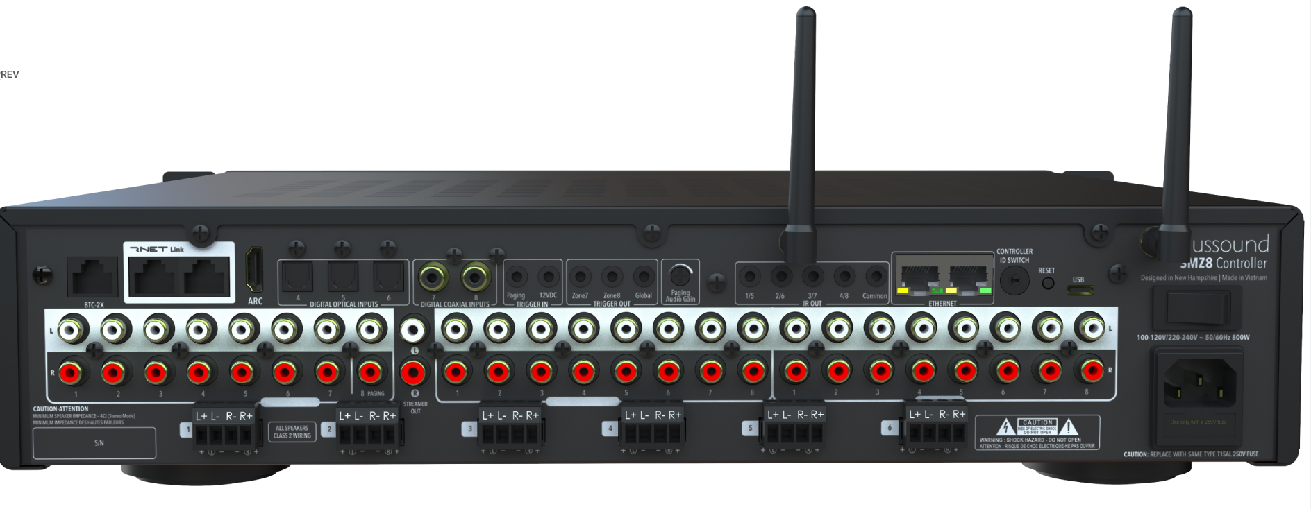Russound SMZ8 AMPLIFICATORE 8 ZONE - 8 SORGENTI CON STREAMER INTEGRATO