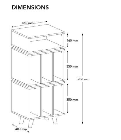 Norstone STOCKHOLM 1100 White - Clear Oak MOBILE