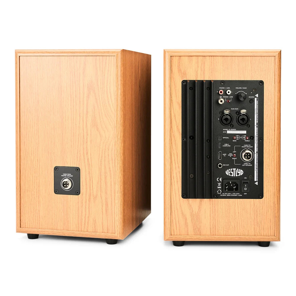Vestlyd M6C legno chiaro coppia diffusori amplificati