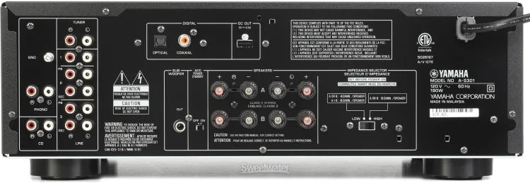 Yamaha AS301 nero amplificatore integrato 2 canali 95W x 2 (max) nuovo G ITA