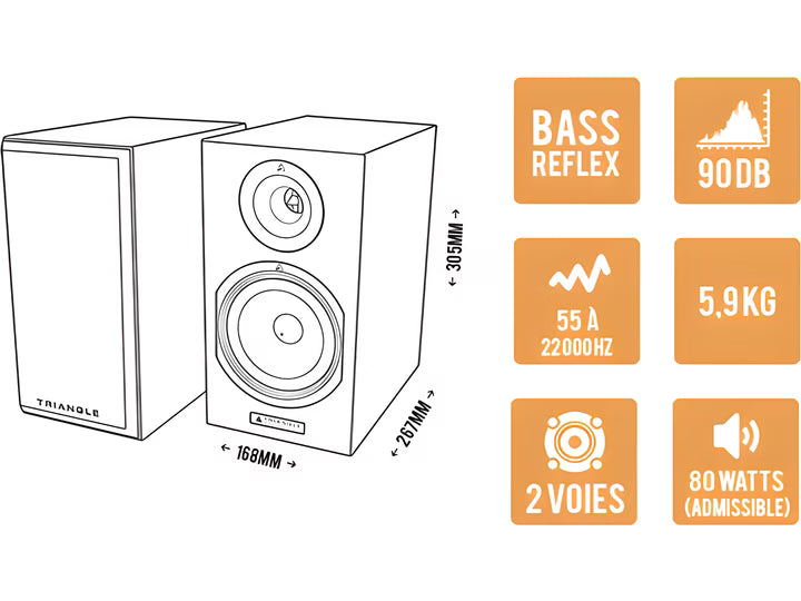Triangle Titus Ez chestnut diffusori 2 vie bass reflex