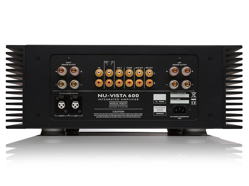 MUSICAL FIDELITY Nu-Vista 600 nero integrato hi-end da 200 watt con nuvistori sigillato garanzia ITALIA