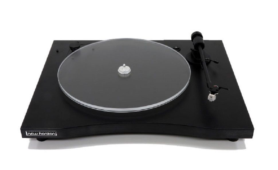 New Horizon 101 nero giradischi a telaio rigido testina MM AudioTechnica AT-3600L coperchio