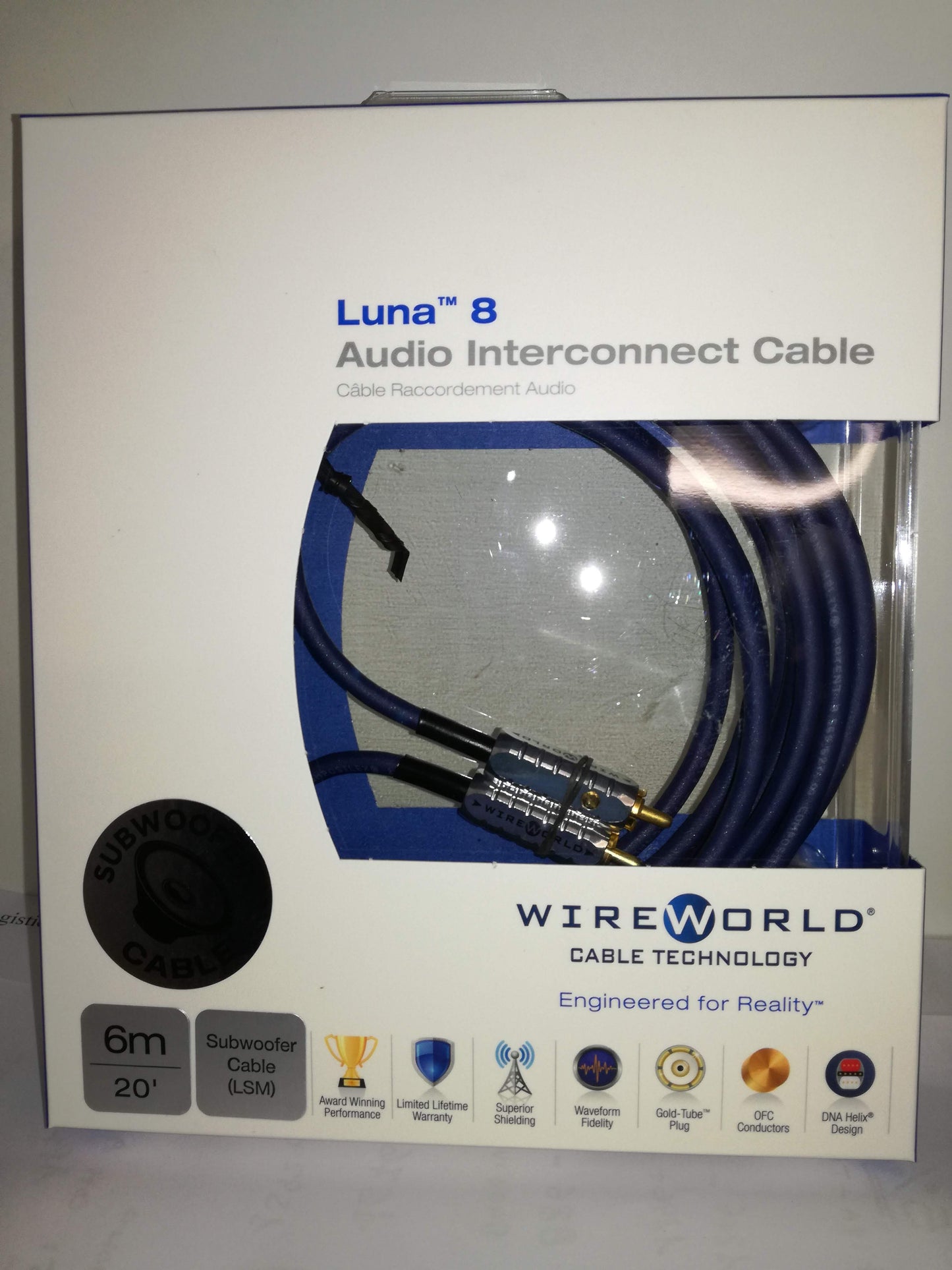 Wireworld Luna 8 LSM da 6 metri cavo subwoofer mono in rame OFC puro