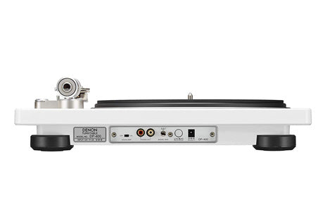Denon dp 400 bianco giradischi semiautomatico braccio a S e testina MM