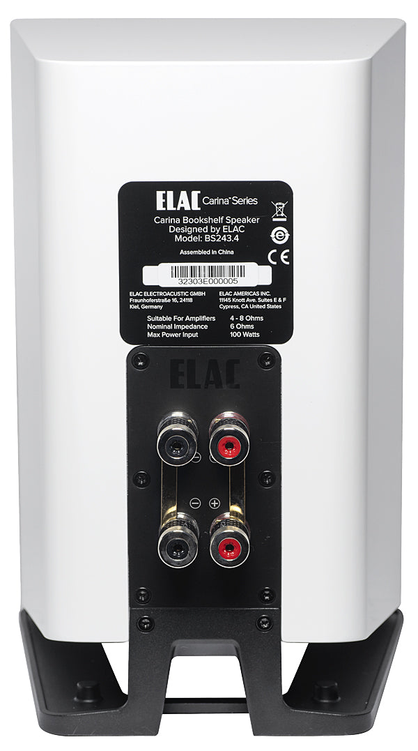 Elac Carina BS243.4 bianco coppia diffusori bass reflex tweeter jet a nastro