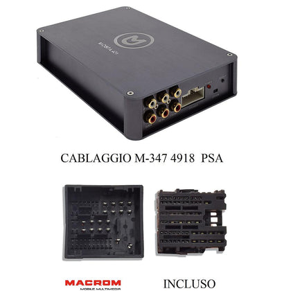 Macrom M-DSPA.401 amplificatore 4 ch digitale plug & play cablaggio PSA incluso