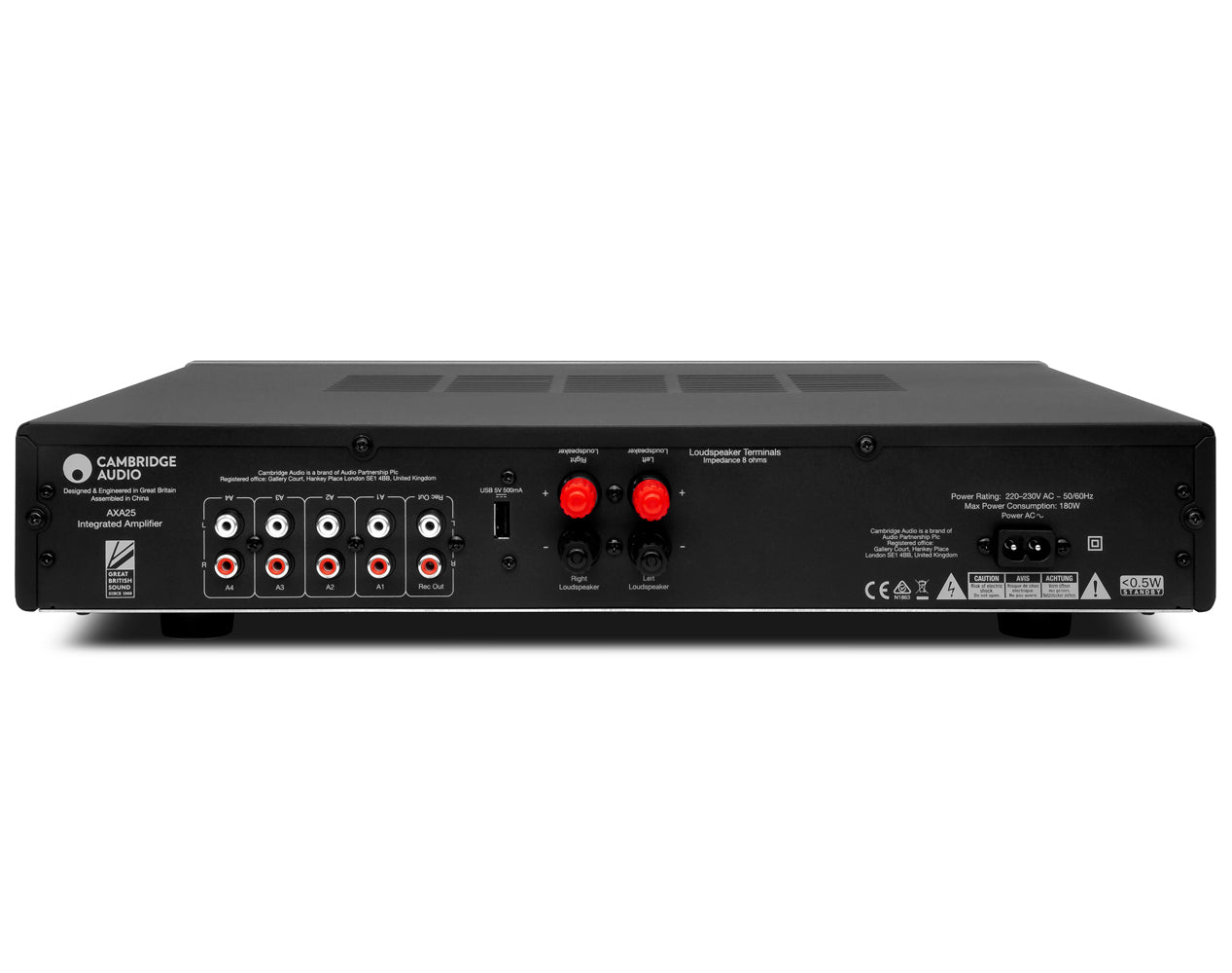 Cambridge audio AXA25 integrato 25W (8Ω) - 4 ingressi 1 porta usb per bluetooth