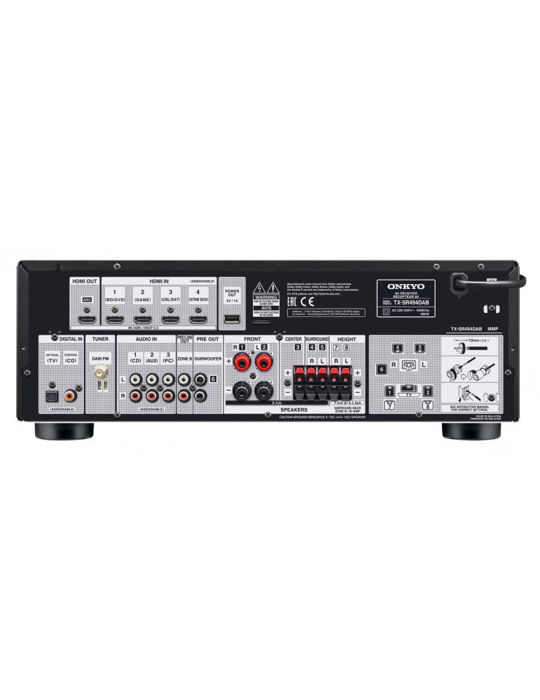 Onkyo TX-SR494DAB Sintoamplificatore AV 7.2 canali dab 4K