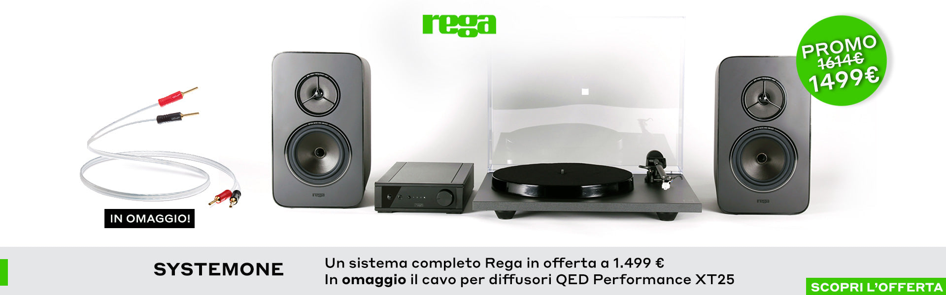 Rega Systemone sistema completo hifi rega prezzo promozionale