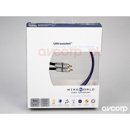 Wireworld ultraviolet cavo coassiale digitale 75 Ohm da 1 MT doppia schermatura in rame ofc silver plated di alta qualità