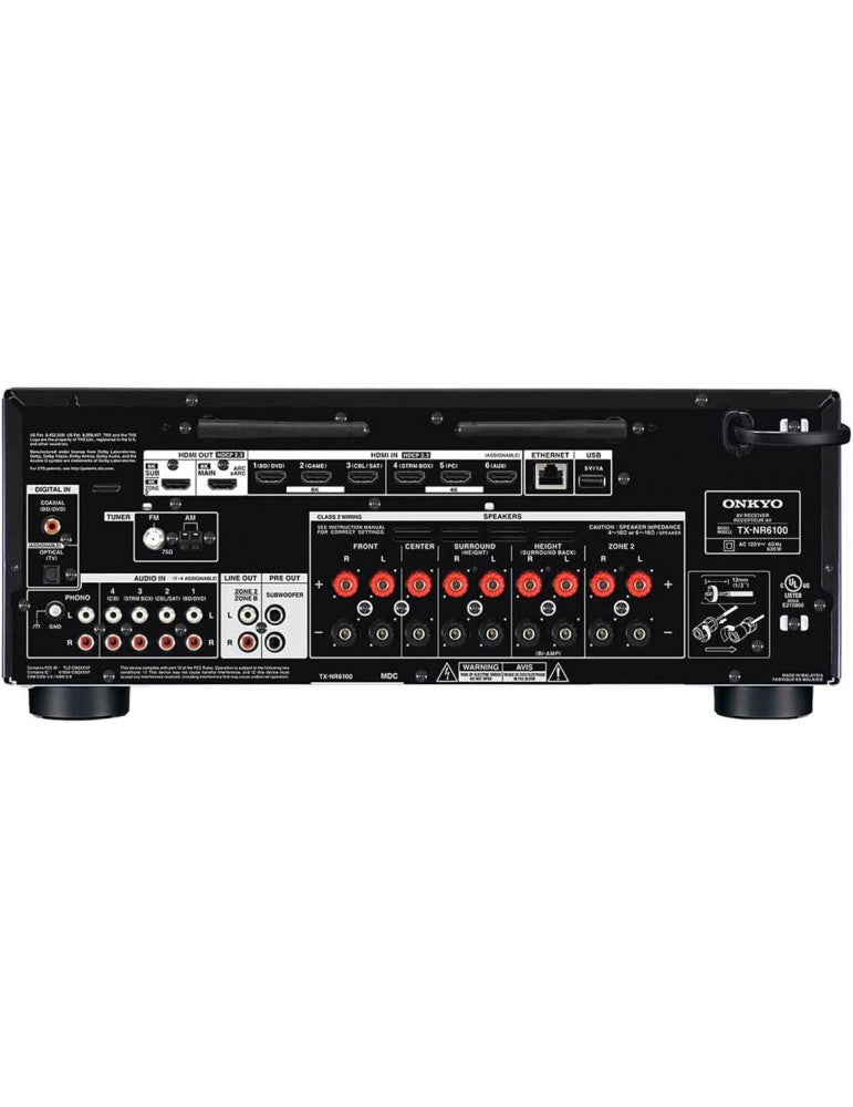 Onkyo TX-NR6100 Sintoamplificatore AV 7.2 canali dab 4K , HDR 10+