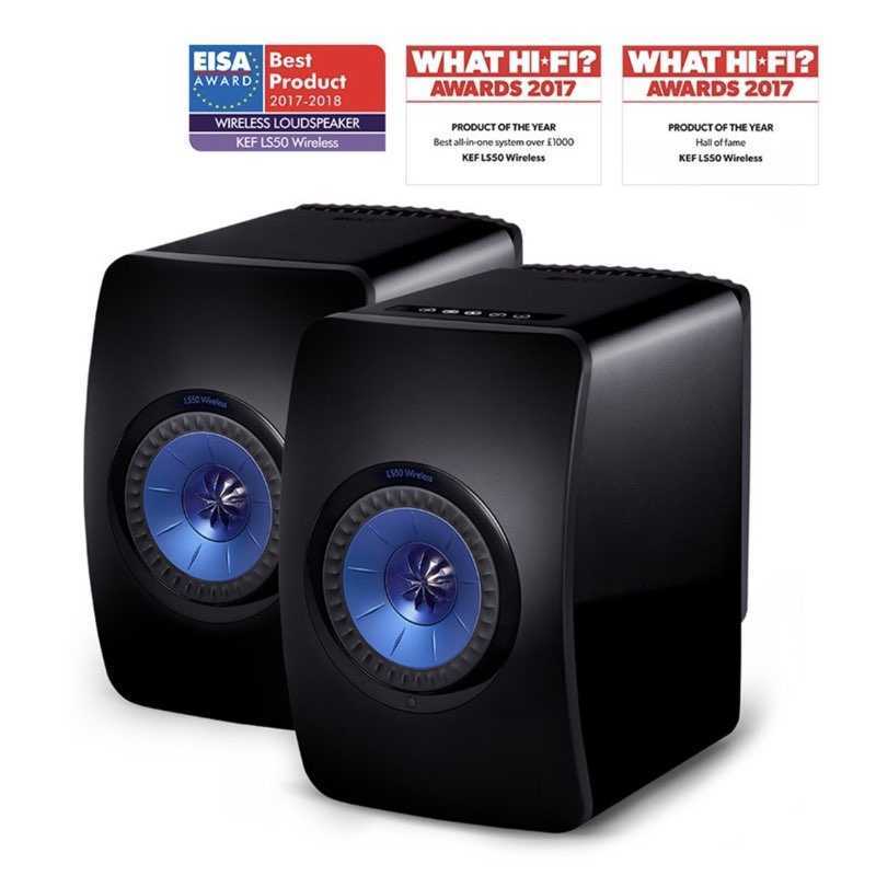Kef LS50 wireless black/blue sistema audio audiophile attivo