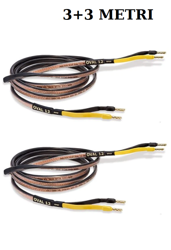 Analysis plus black oval 12 cavo per diffusori da 3.31 mmq da 3+3 METRI