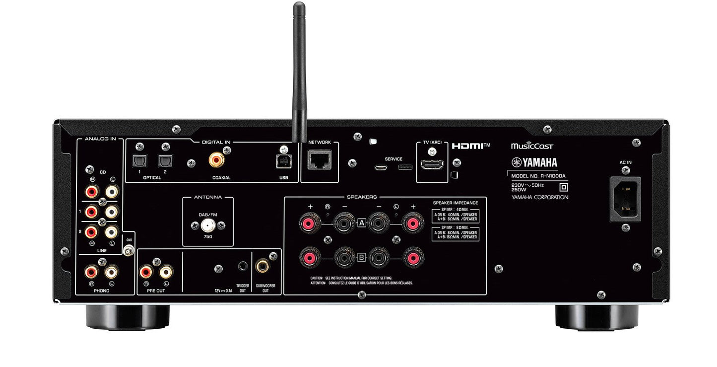Yamaha R-N1000A silver amplificatore stereo con dac radio dab+