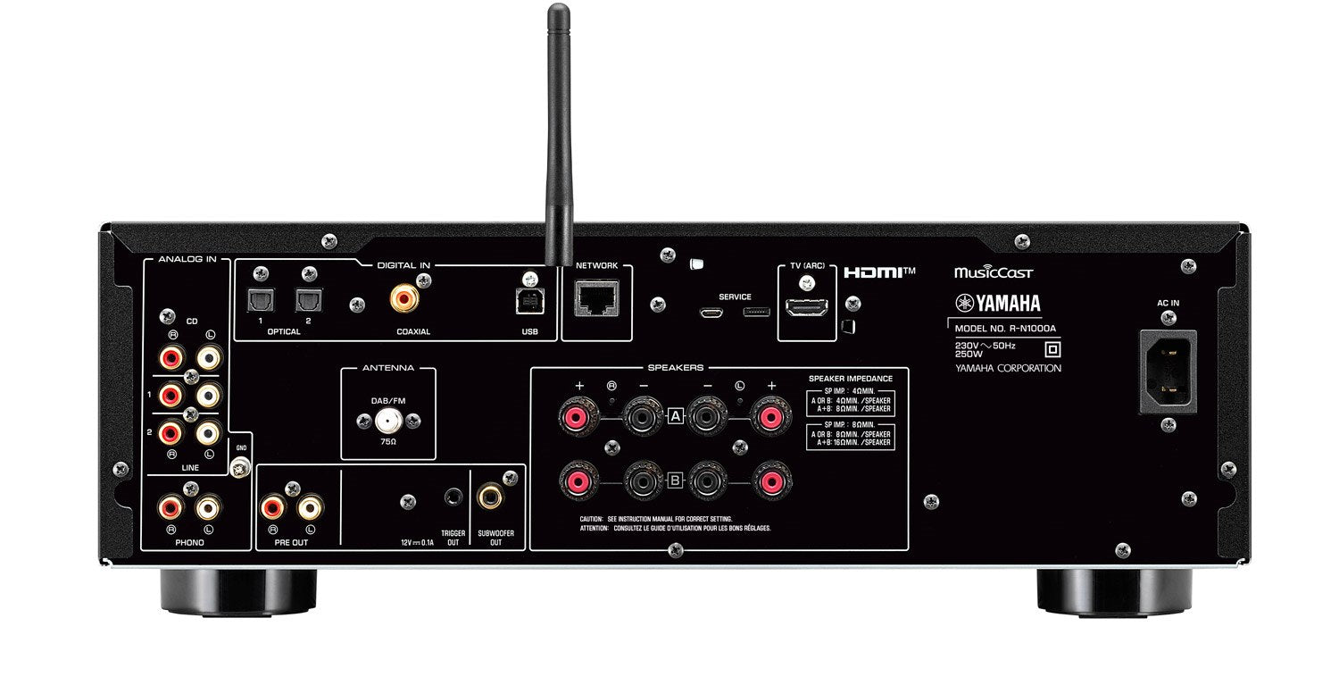 Yamaha R-N1000A silver amplificatore stereo con dac radio dab+
