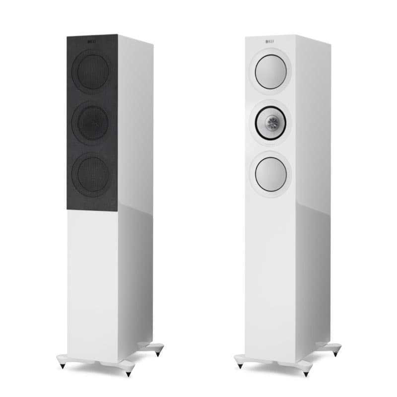 Kef R5 bianco laccato coppia diffusori da pavimento 3 vie con Uni-Q