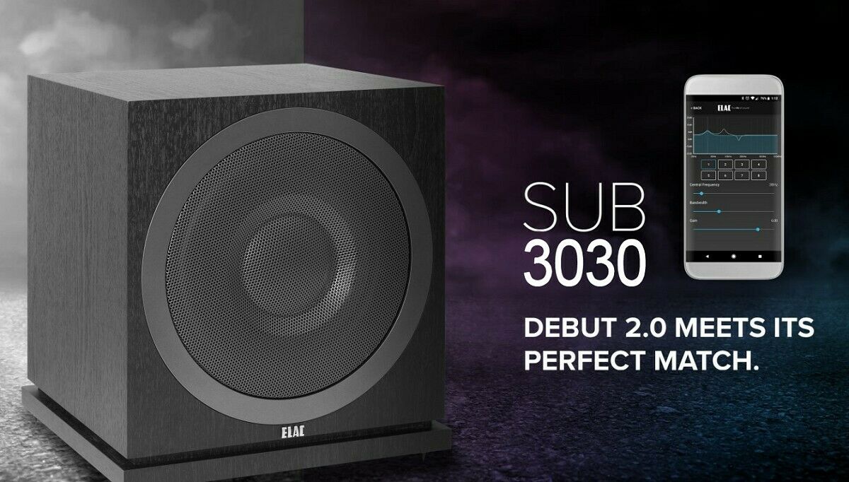 Elac Debut 2.0 SUB 3030 subwoofer amplificato 1000 Watt picco / 500 Watt RMS