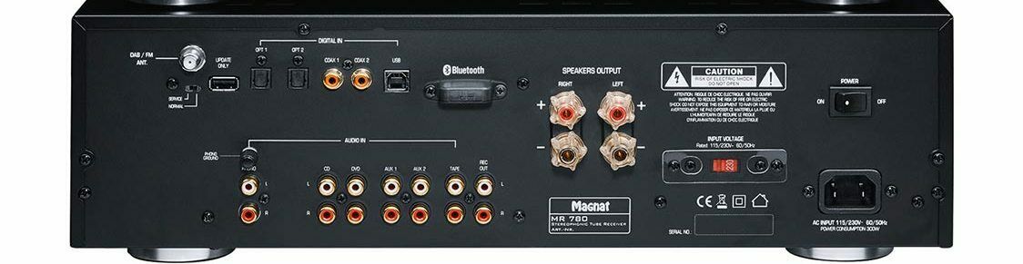 Magnat MR780 Amplificatore integrato ibrido con Pre valvolare ECC81 2x100W