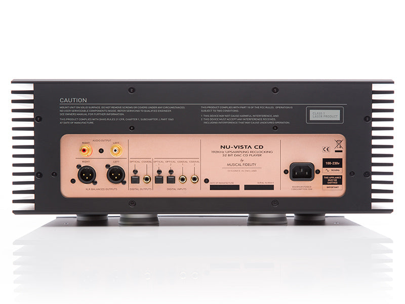 MUSICAL FIDELITY NU VISTA CD nero LETTORE TOP DAC 32 BIT DELTA SIGMA SIGILLATO GARANZIA UFFICIALE