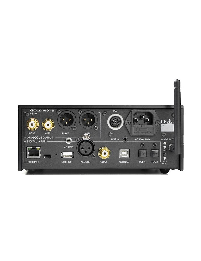 Gold Note DS-10 PLUS gold preamplificatore, streamer dac e ampli cuffie