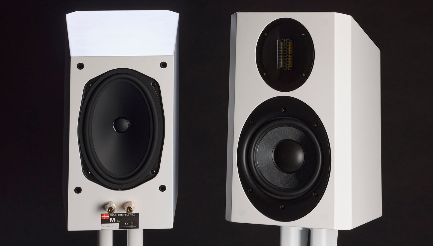 Scansonic M15.2 bianche diffusori da stand 2 vie con radiatore passivo