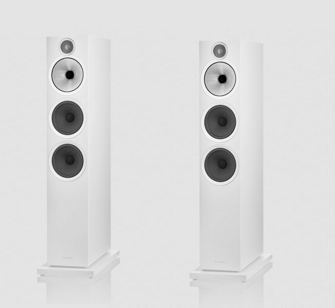 B&W 603 S3 Bianche diffusori da pavimento 3 vie bass reflex