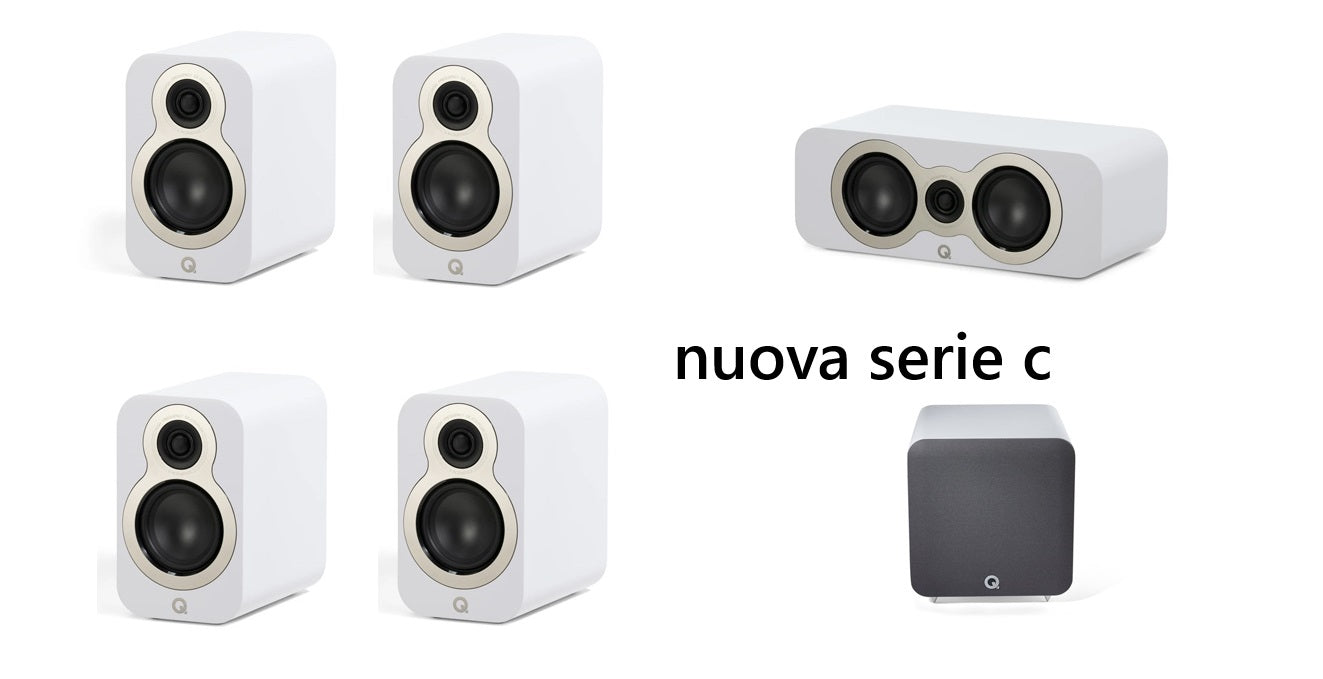 Q Acoustics KIT 5.1 serie C con subwoofer attivo colore bianco