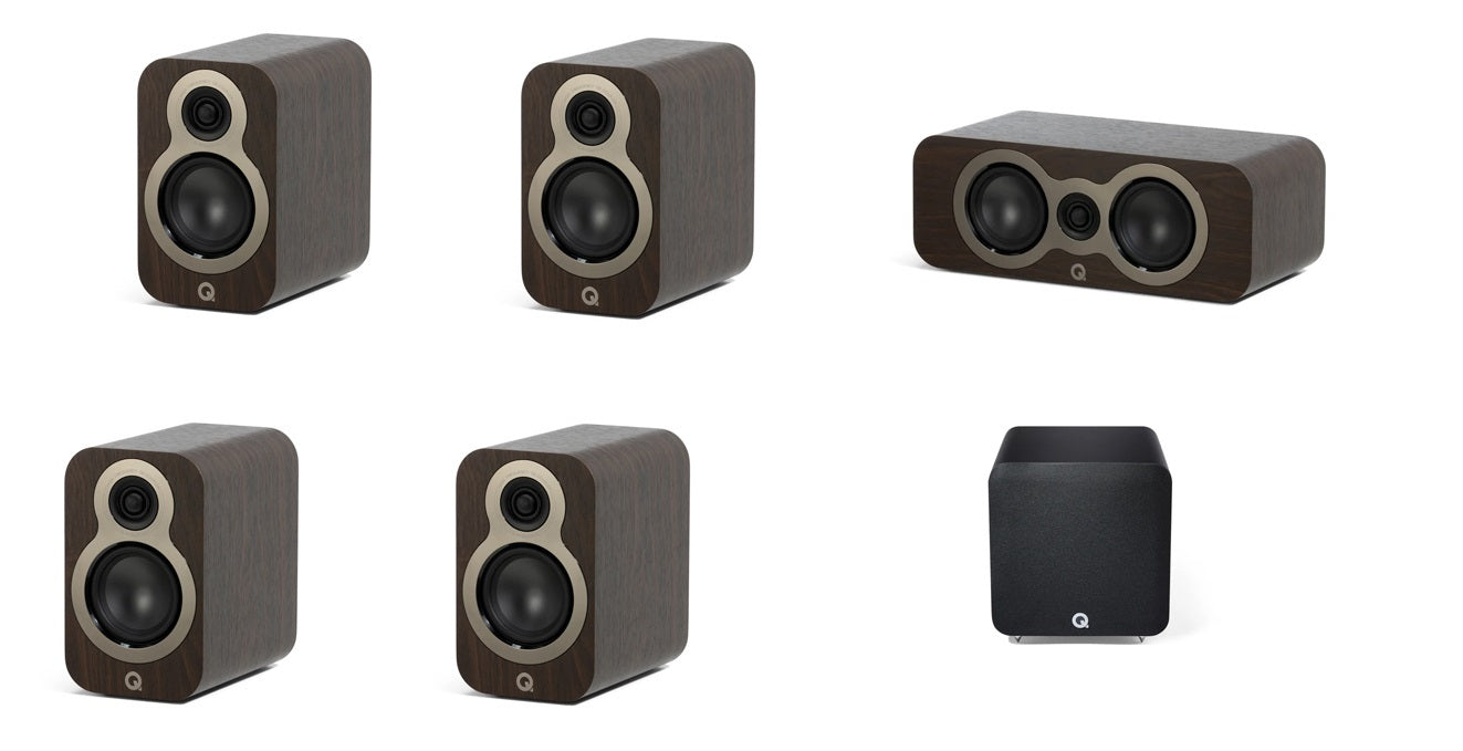 Q Acoustics KIT 5.1 serie C con subwoofer attivo colore legno scuro