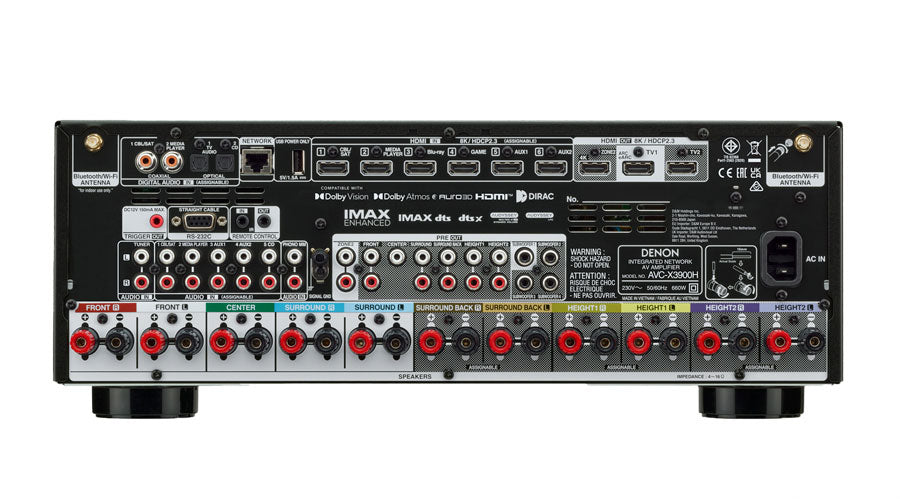 Denon AVR-X3900H DAB Sintoamplificatore AV 9.4 Ch. 8K Ultra HD
