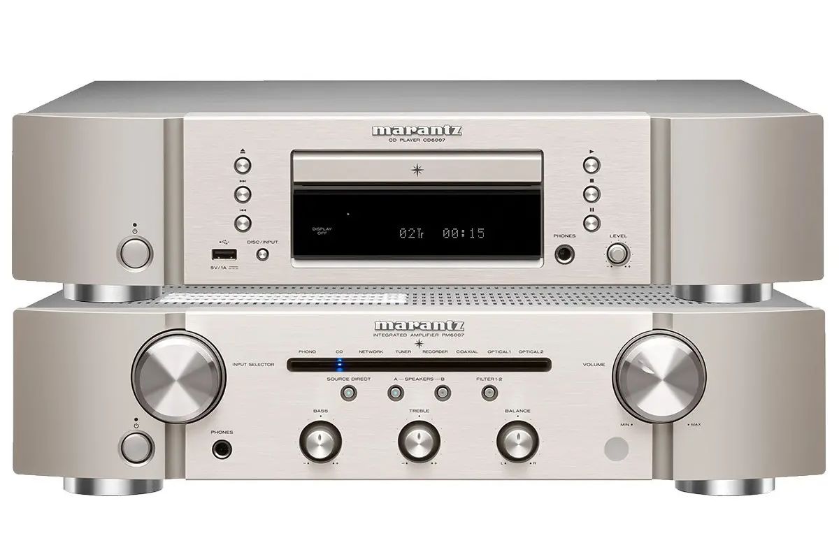 Marantz pm6007 + cd6007 silver amplificatore e lettore cd cavo focal omaggio