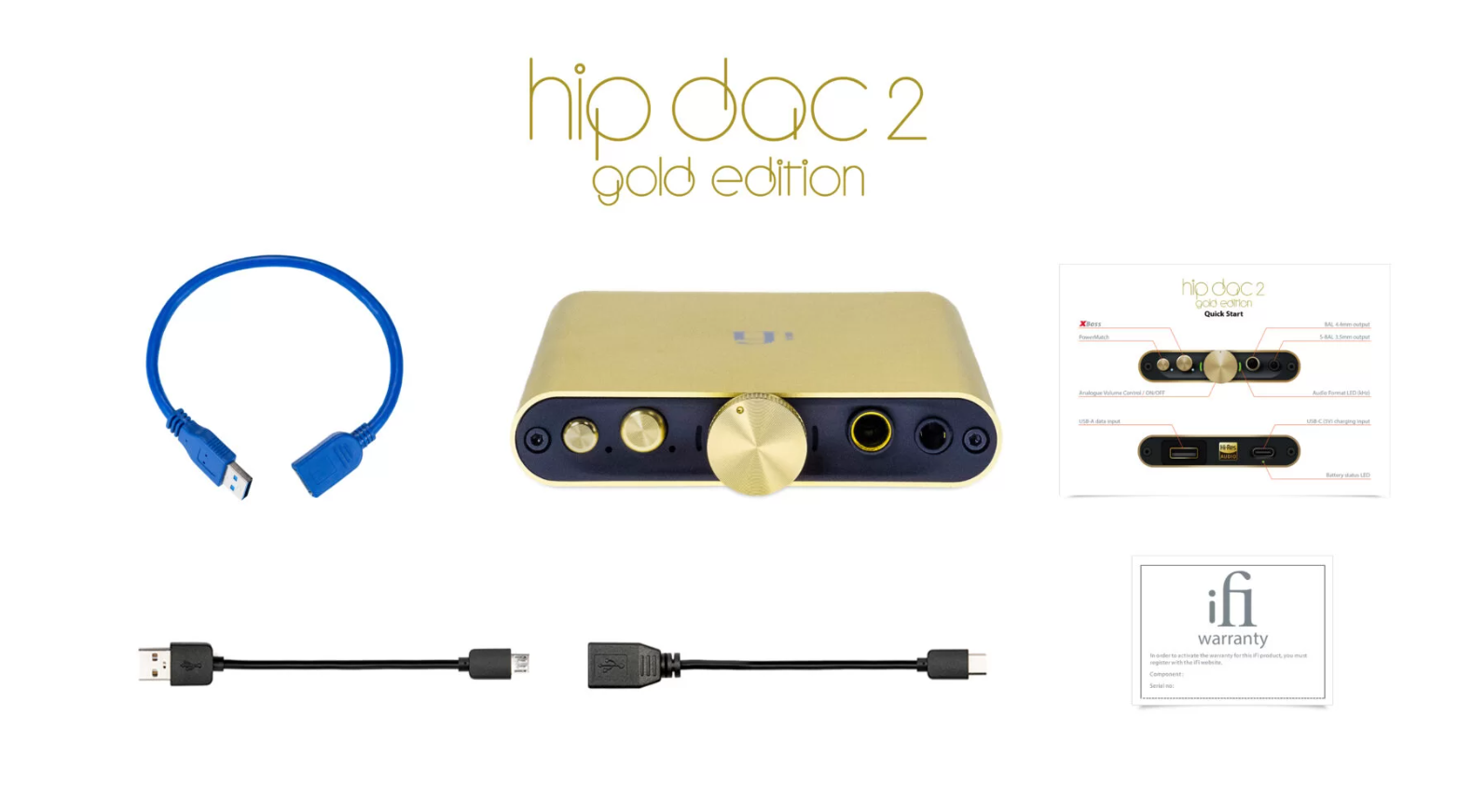 IFI Hip Dac 2 Gold Edition convertitore amp-cuffie PCM e DXD fino a 384kHz DSD256