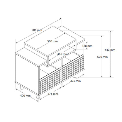 Norstone Oslo 800 nero/noce mobile hifi porta vinile