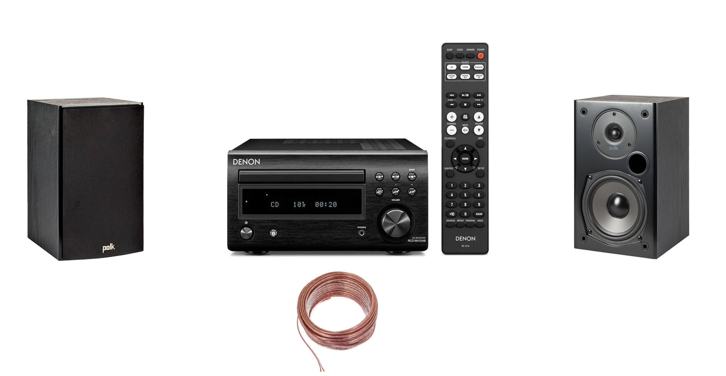 Denon RCDM41 nero + diffusori polk audio T15