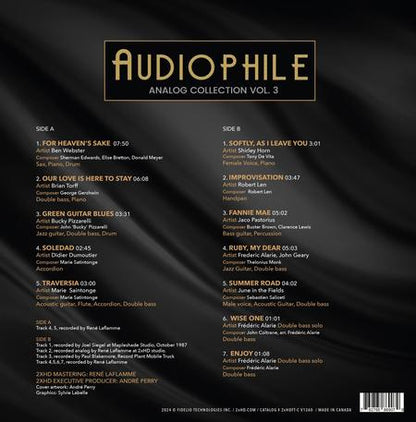 2xHD Audiophile Analog Collection Vol. 3 on 180-gram LP