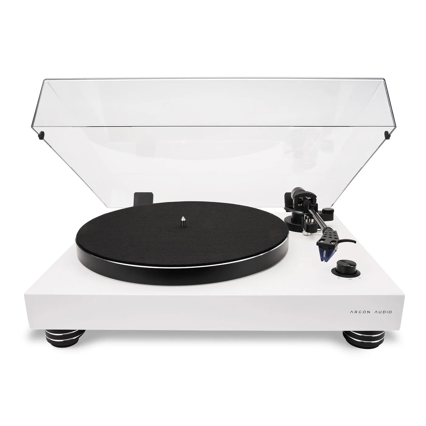 Argon Audio TT-4 MK2 bianco giradischi con fono integrato e ortofon 2mblu