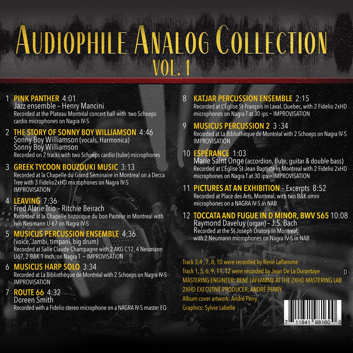 2xHD AUDIOPHILE ANALOG COLLECTION VOL. 1 CD