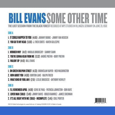 2xHD BILL EVANS TRIO SOME OTHER TIME, THE LOST SESSION FROM THE BLACK FOREST VOL. 2