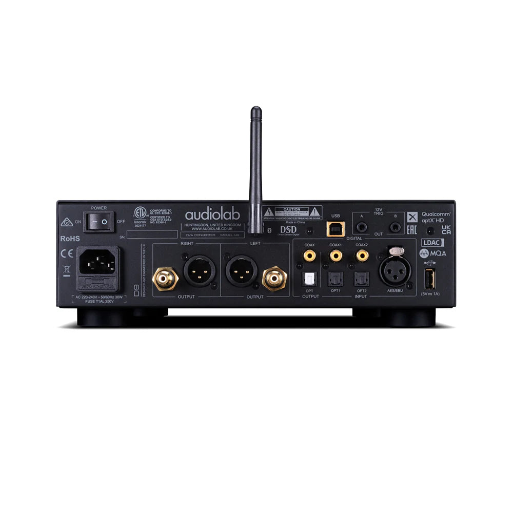 Audiolab D9 nero dac ESS Sabre32 ES9038PRO e ampli per cuffia
