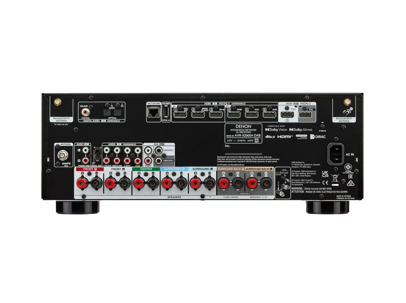 Denon AVR-X2900H DAB Sintoamplificatore AV 7.2 Ch. 8K Ultra HD