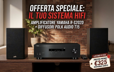 Amplificatore Yamaha Rs202D bk + diffusori polk audio T15