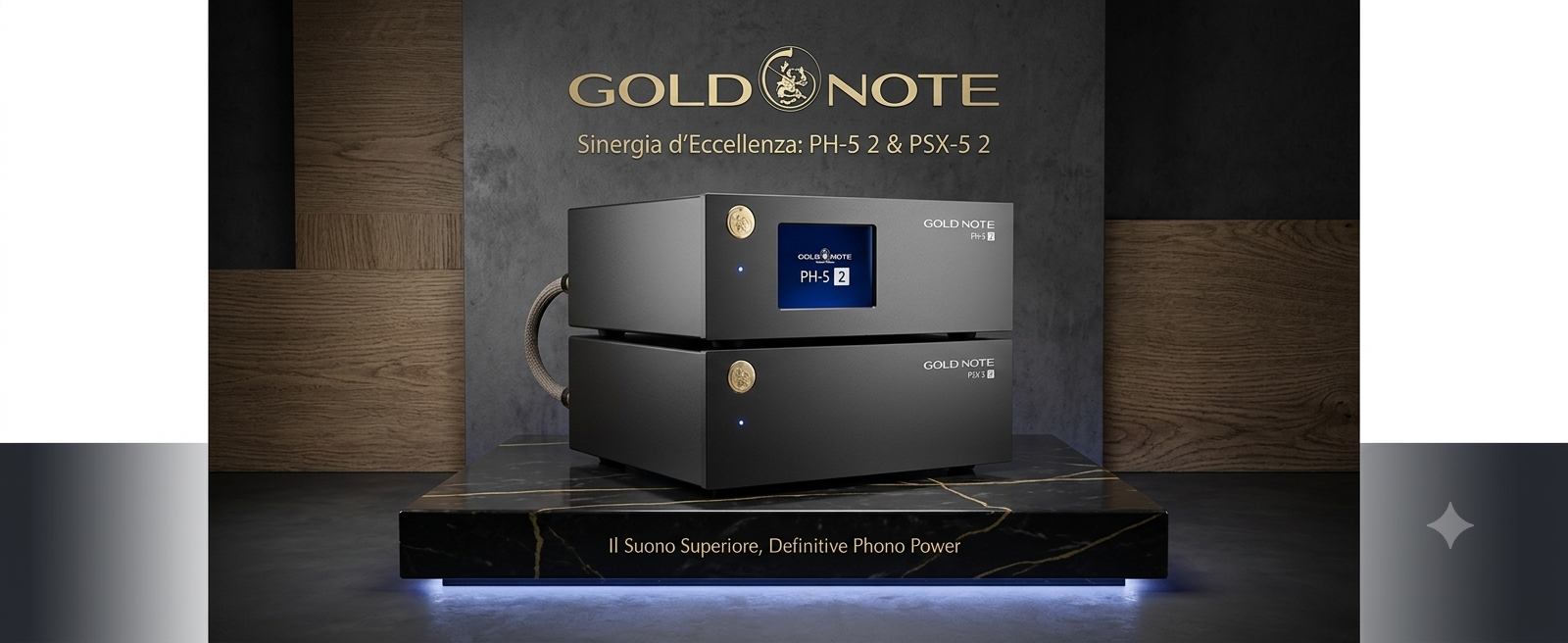 Gold note PH5.2+PSX5.2 pre fono e alimentazione dedicata