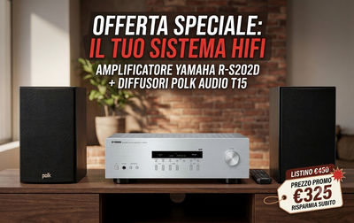 Amplificatore Yamaha Rs202D SILV + diffusori polk audio T15