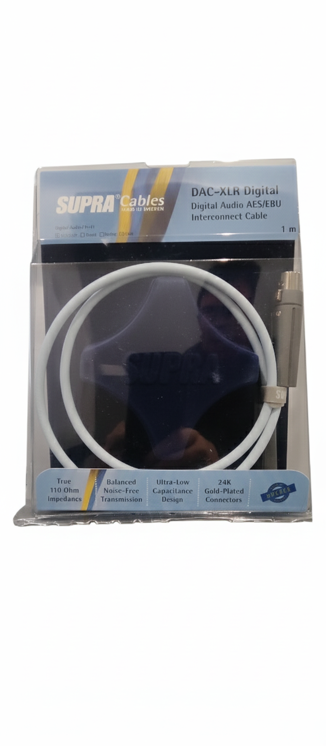 SUPRA DAC-XLR digital AES/EBU DA 1 METRO COPPIA CAVI BILANCIATI DIGITALI